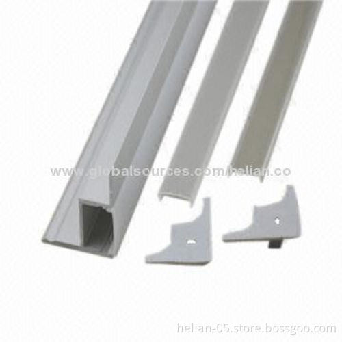 Aluminum LED profile for recessed wall or ceiling, mounting, decoration